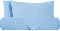 Parure copripiumino in puro lino stone washed  AZZURRO Casa e cucina/Tessili per la casa/Biancheria da letto/Copripiumini e set da letto/Set copripiumini e federe Vanita di raso - Sesto San Giovanni, Commerciovirtuoso.it