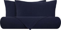 Parure Copripiumino In Puro Lino Stone Washed Blu Notte Casa e cucina/Tessili per la casa/Biancheria da letto/Copripiumini e set da letto/Set copripiumini e federe Vanita di raso - Sesto San Giovanni, Commerciovirtuoso.it