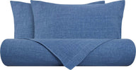 Parure Copripiumino In Puro Lino Stone Washed Bluette Casa e cucina/Tessili per la casa/Biancheria da letto/Copripiumini e set da letto/Set copripiumini e federe Vanita di raso - Sesto San Giovanni, Commerciovirtuoso.it