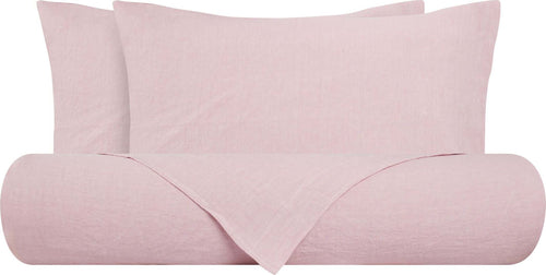 Parure Copripiumino In Puro Lino Stone Washed Rosa Perla Casa e cucina/Tessili per la casa/Biancheria da letto/Copripiumini e set da letto/Set copripiumini e federe Vanita di raso - Sesto San Giovanni, Commerciovirtuoso.it