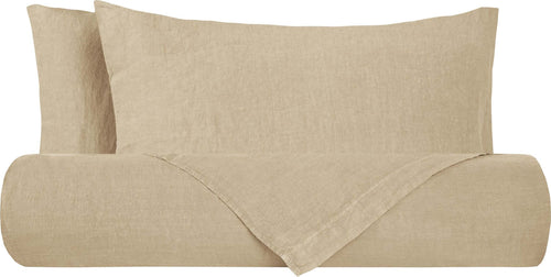 Parure copripiumino in puro lino stone washed SABBIA Casa e cucina/Tessili per la casa/Biancheria da letto/Copripiumini e set da letto/Set copripiumini e federe Vanita di raso - Sesto San Giovanni, Commerciovirtuoso.it