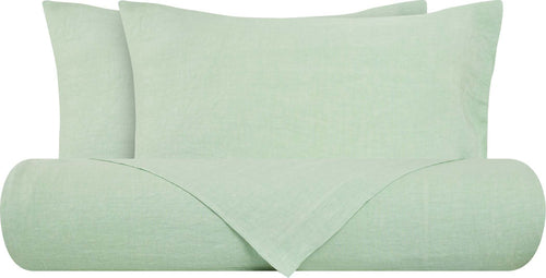 Parure Copripiumino In Puro Lino Stone Washed Verde Menta Casa e cucina/Tessili per la casa/Biancheria da letto/Copripiumini e set da letto/Set copripiumini e federe Vanita di raso - Sesto San Giovanni, Commerciovirtuoso.it