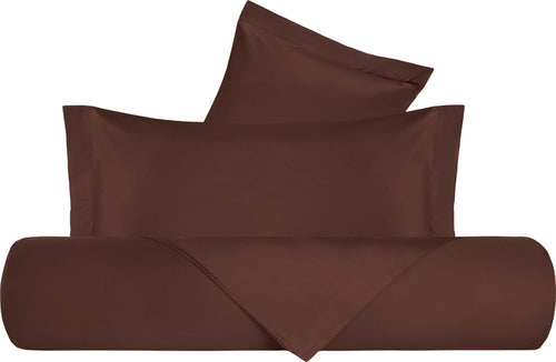 Parure Copripiumino in Raso di puro cotone Cacao Casa e cucina/Tessili per la casa/Biancheria da letto/Copripiumini e set da letto/Set copripiumini e federe Vanita di raso - Sesto San Giovanni, Commerciovirtuoso.it