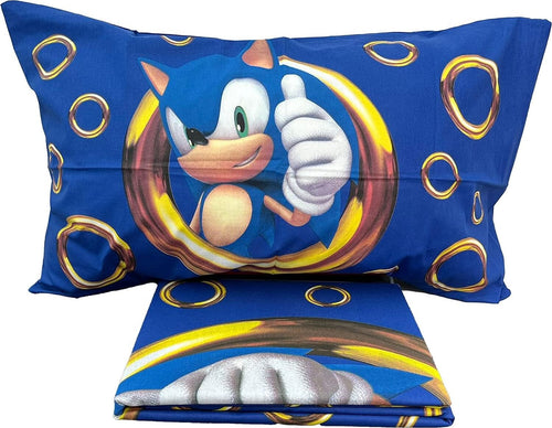 Parure Copripiumino Sonic Letto Singolo Una Piazza in cotone Ufficiale Casa e cucina/Tessili per la casa/Biancheria per la cameretta/Lenzuola e federe/Set di lenzuola e federe Store Kitty Fashion - Roma, Commerciovirtuoso.it