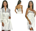 Parure Due Capi Donna Sposa Kimono + Camicia Da Notte In Pizzo Puro Raso Made In Italy La Birba 3168 Moda/Uomo/Abbigliamento/Pigiami e abbigliamento da notte/Pigiami due pezzi Puleo Casa - Palermo, Commerciovirtuoso.it