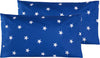 Parure-letto-lenzuola-Cotone-Tinta-Unita-Bianco-e-Federe-Bifaccia-100%-cotone-made-in-Italy-BIANCO-CON-BORDO-STELLINE-BLU