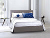 Parure-letto-lenzuola-Cotone-Tinta-Unita-Bianco-e-Federe-Bifaccia-100%-cotone-made-in-Italy-Stelle-Blu