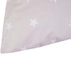 Parure-letto-lenzuola-Cotone-Tinta-Unita-Bianco-e-Federe-Bifaccia-100%-cotone-made-in-Italy-Stelle-Rosa