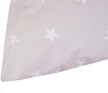 Parure-letto-lenzuola-Cotone-Tinta-Unita-Bianco-e-Federe-Bifaccia-100%-cotone-made-in-Italy-Stelle-Rosa