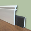 bancale da 100ml di Battiscopa COPRIMARMO DUCALE in POLIMERI linea BASICBOARD  138x22mm - BIANCO