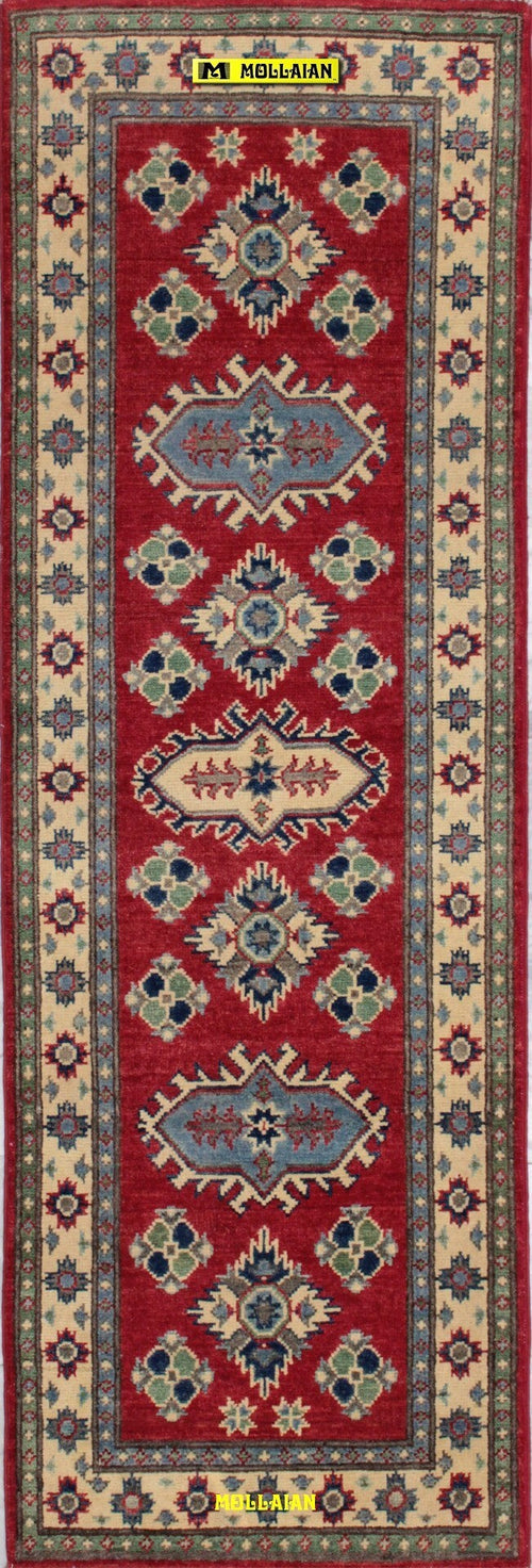 Passatoia Uzbek Kazak 189x61cm Tappeto Runner Arancione Beige Afghanistan Disegni Geometrici Caucasici Casa e cucina/Tessili per la casa/Tappeti e tappetini/Tappeti Runner Mollaian Tappeti - Lecce, Commerciovirtuoso.it