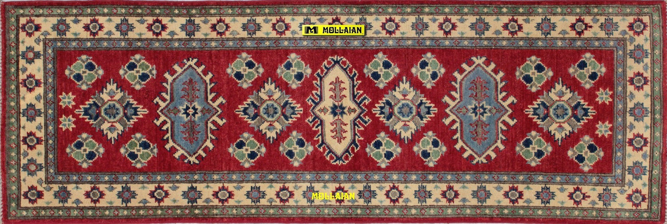Passatoia Uzbek Kazak 189x61cm Tappeto Runner Arancione Beige Afghanistan Disegni Geometrici Caucasici Casa e cucina/Tessili per la casa/Tappeti e tappetini/Tappeti Runner Mollaian Tappeti - Lecce, Commerciovirtuoso.it