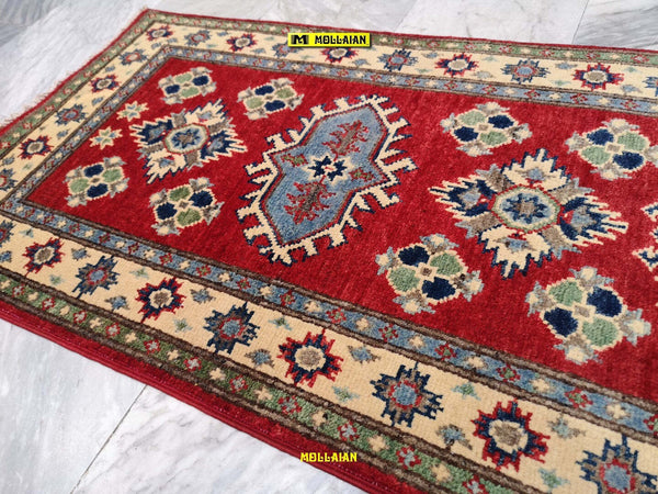 Passatoia Uzbek Kazak 189x61cm Tappeto Runner Arancione Beige Afghanistan Disegni Geometrici Caucasici Casa e cucina/Tessili per la casa/Tappeti e tappetini/Tappeti Runner Mollaian Tappeti - Lecce, Commerciovirtuoso.it