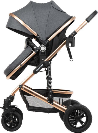 Passeggino 3 in 1 Amaia Nero (Grigio Scuro) Prima infanzia/Passeggini carrozzine e accessori/Passeggini e carrozzine/Sistemi modulari La Casa Del Bebè - Napoli, Commerciovirtuoso.it