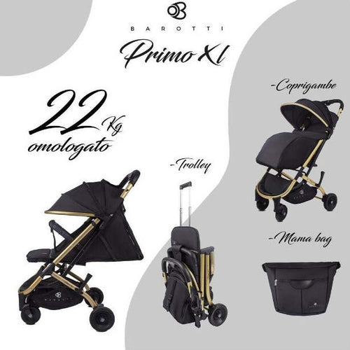 Passeggino-Barotti-Primo-XL-Black
