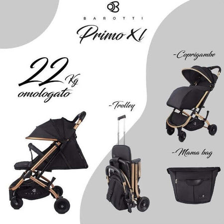 Passeggino-Barotti-Primo-XL-Black