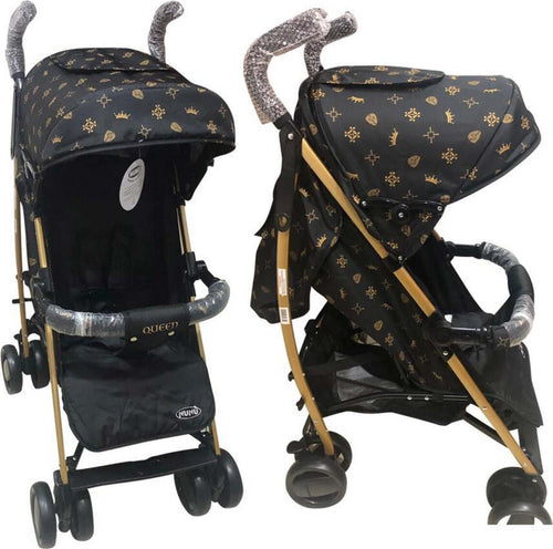 Passeggino Queen  Nunu' nero/oro Prima infanzia/Passeggini carrozzine e accessori/Passeggini e carrozzine/Passeggini leggeri La Casa Del Bebè - Napoli, Commerciovirtuoso.it