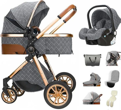Passeggino-trio-baby-carrozzina-3in1-bambini-neonati-ovetto-vari-colori-Magiz