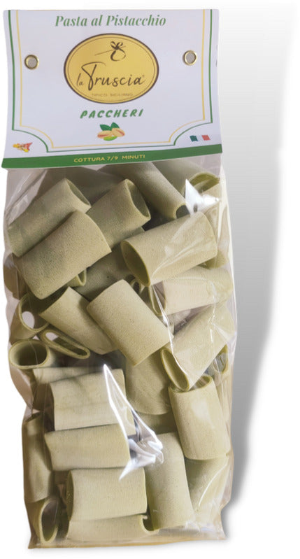 Pasta di Semola di Grano Duro al Pistacchio - Paccheri
