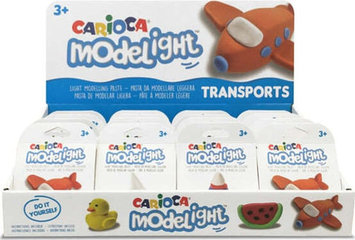 Pasta Model Light - 30 gr - tema mezzi di trasporto - Carioca - expo 16 pezzi Giochi e giocattoli/Attività creative/Accessori per disegnare e colorare/Pittura/Colori a tempera Eurocartuccia - Pavullo, Commerciovirtuoso.it