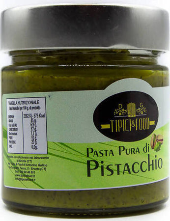 Pasta pura di pistacchio 100% pistacchio di Sicilia Crema di pistacchi naturale vasetto 200g pasta pura di pistacchio Tipici & Food - Bronte, Commerciovirtuoso.it