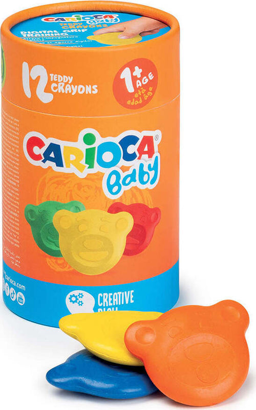 Pastelli-a-cera-Baby-Teddy-12-pezzi-Carioca