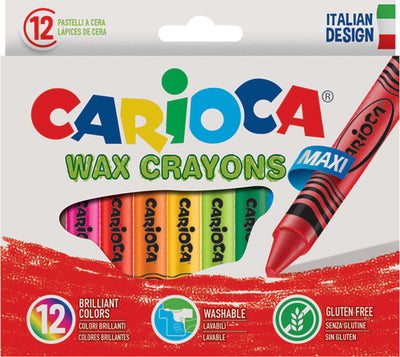 Pastelli-a-cera-Wax-Crayons-12-pezzi-Carioca