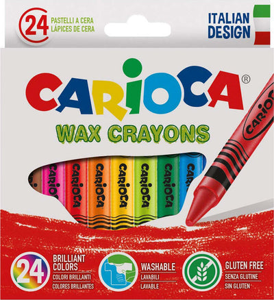 Pastelli-a-cera-Wax-Crayons-24-pezzi-Carioca