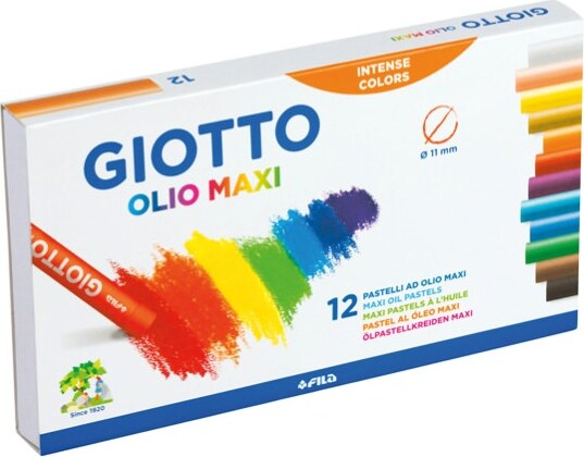 Pastelli a olio - lunghezza 70 mm - diametro11 mm - colori assortiti - Giotto - conf. 12 pezzi Giochi e giocattoli/Attività creative/Accessori per disegnare e colorare/Pastelli Eurocartuccia - Pavullo, Commerciovirtuoso.it
