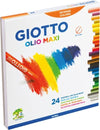 Pastelli a olio - lunghezza 70 mm - diametro11 mm - colori assortiti - Giotto - conf. 24 pezzi Giochi e giocattoli/Attività creative/Accessori per disegnare e colorare/Pastelli Eurocartuccia - Pavullo, Commerciovirtuoso.it