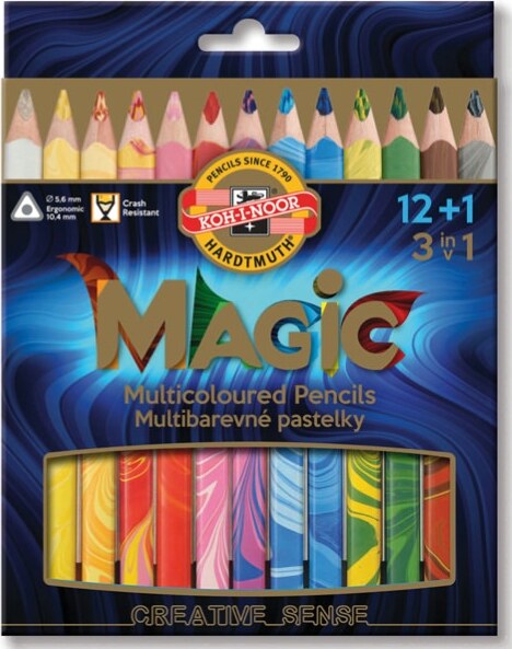 Pastelli colorati Matitoni Magic - diametro mina 5 6 mm - Koh-I-Noor - astuccio 12 pezzi Giochi e giocattoli/Attività creative/Accessori per disegnare e colorare/Pennelli Eurocartuccia - Pavullo, Commerciovirtuoso.it