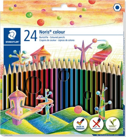 Pastelli colorati Noris Colour - Staedtler - astuccio 24 pezzi Giochi e giocattoli/Attività creative/Accessori per disegnare e colorare/Pennelli Eurocartuccia - Pavullo, Commerciovirtuoso.it