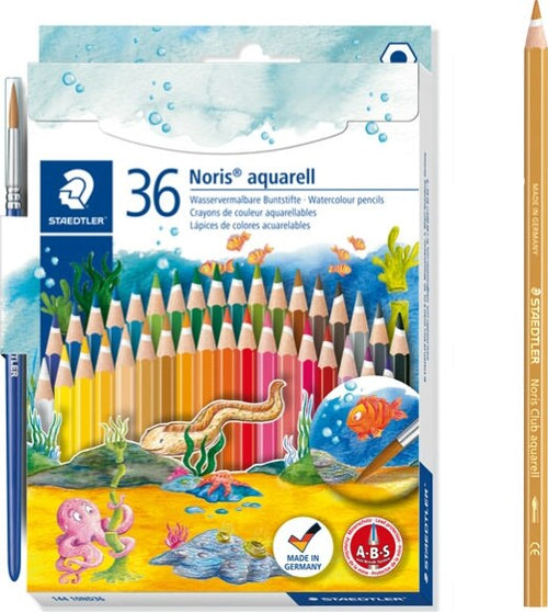 Pastelli Noris aquarell 144 - Staedtler - astuccio 36 pezzi Giochi e giocattoli/Attività creative/Accessori per disegnare e colorare/Pennelli Eurocartuccia - Pavullo, Commerciovirtuoso.it
