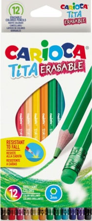 Pastelli Tita cancellabile - Carioca - astuccio 12 pezzi Giochi e giocattoli/Attività creative/Accessori per disegnare e colorare/Pennelli Eurocartuccia - Pavullo, Commerciovirtuoso.it