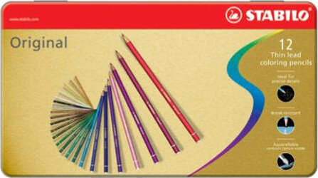 Pastello colorato Original 8773 - tratto 2 50 mm - colori assortiti - Stabilo - astuccio in metallo 12 pezzi Giochi e giocattoli/Attività creative/Accessori per disegnare e colorare/Pennelli Eurocartuccia - Pavullo, Commerciovirtuoso.it