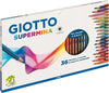 Pastello Supermina - mina 3 8 mm - colori assortiti - Giotto - astuccio 36 pezzi Giochi e giocattoli/Attività creative/Accessori per disegnare e colorare/Pennelli Eurocartuccia - Pavullo, Commerciovirtuoso.it