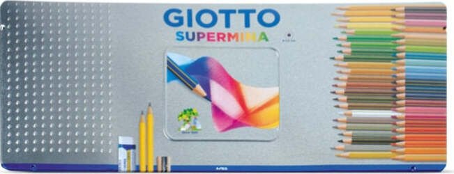 Pastello Supermina - mina 3 8 mm - colori assortiti - Giotto - astuccio in metallo 50 pezzi Giochi e giocattoli/Attività creative/Accessori per disegnare e colorare/Pennelli Eurocartuccia - Pavullo, Commerciovirtuoso.it