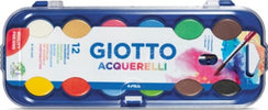Pastiglie Acquerelli - D 30mm - colori assortiti - Giotto - astuccio da 12 pastiglie Giochi e giocattoli/Attività creative/Accessori per disegnare e colorare/Pittura/Pittura per le dita Eurocartuccia - Pavullo, Commerciovirtuoso.it