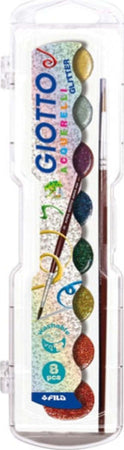 Pastiglie Acquerelli glitter e metal - colori assortiti - Giotto - astuccio 8 pastiglie glitter Giochi e giocattoli/Attività creative/Accessori per disegnare e colorare/Pittura/Pittura per le dita Eurocartuccia - Pavullo, Commerciovirtuoso.it