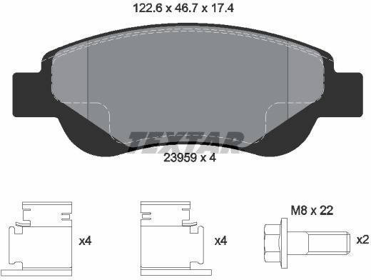 Pastiglie Freno Senza Contatto Segnalazione Usura Articolo Tkp2301 Pastiglie Freni Auto Tirteck O Planet