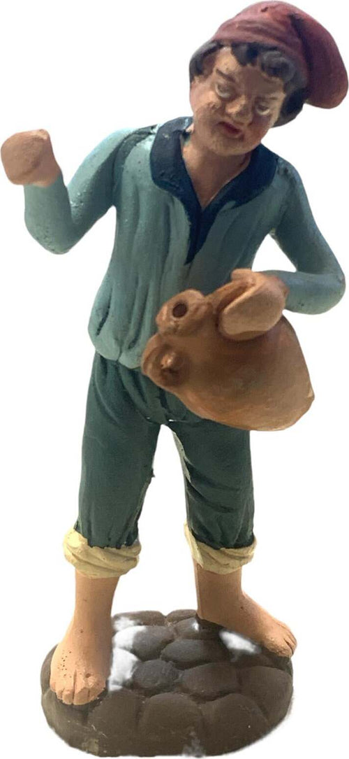 Pastore con brocca statuetta in terracotta artigianale per presepe napoletano da h 10 cm Casa e cucina/Decorazioni per interni/Addobbi e decorazioni per ricorrenze/Decorazioni natalizie/Presepi/Statuine e fondali per il presepe MagiediNatale.it - Altamura, Commerciovirtuoso.it