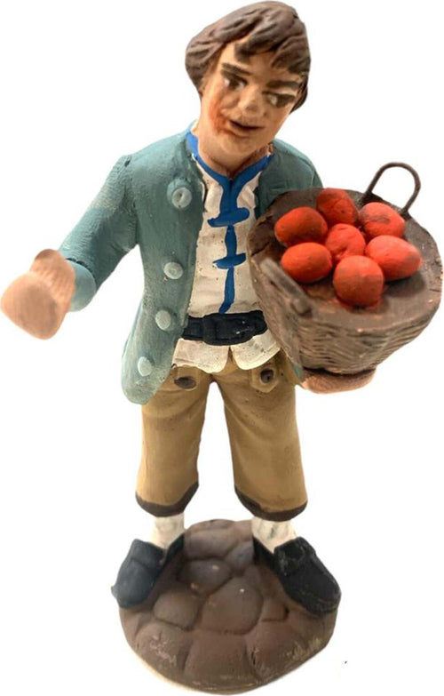 Pastore con cesta di frutta statuetta in terracotta artigianale per presepe napoletano da h 10 cm Casa e cucina/Decorazioni per interni/Addobbi e decorazioni per ricorrenze/Decorazioni natalizie/Presepi/Statuine e fondali per il presepe MagiediNatale.it - Altamura, Commerciovirtuoso.it
