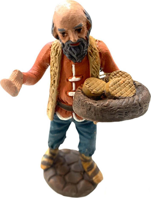 Pastore con cesto e formaggi statuetta in terracotta artigianale per presepe napoletano da h 10 cm Casa e cucina/Decorazioni per interni/Addobbi e decorazioni per ricorrenze/Decorazioni natalizie/Presepi/Statuine e fondali per il presepe MagiediNatale.it - Altamura, Commerciovirtuoso.it
