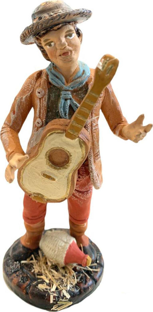 Pastore con chitarra statuetta in terracotta artigianale per presepe napoletano da h 14 cm Casa e cucina/Decorazioni per interni/Addobbi e decorazioni per ricorrenze/Decorazioni natalizie/Presepi/Statuine e fondali per il presepe MagiediNatale.it - Altamura, Commerciovirtuoso.it