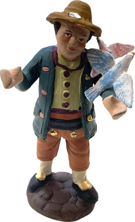 Pastore con colombi statuetta in terracotta artigianale per presepe napoletano da h 10 cm Casa e cucina/Decorazioni per interni/Addobbi e decorazioni per ricorrenze/Decorazioni natalizie/Presepi/Statuine e fondali per il presepe MagiediNatale.it - Altamura, Commerciovirtuoso.it