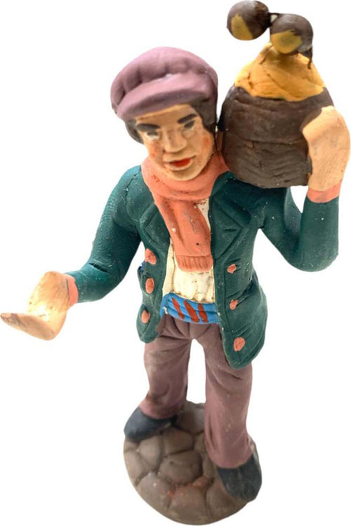 Pastore con damigiana statuetta in terracotta artigianale per presepe napoletano da h 10 cm Casa e cucina/Decorazioni per interni/Addobbi e decorazioni per ricorrenze/Decorazioni natalizie/Presepi/Statuine e fondali per il presepe MagiediNatale.it - Altamura, Commerciovirtuoso.it
