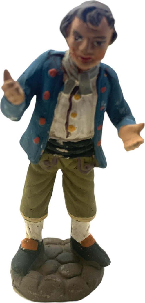 Pastore con giacca blu statuetta in terracotta artigianale per presepe napoletano da h 10 cm Casa e cucina/Decorazioni per interni/Addobbi e decorazioni per ricorrenze/Decorazioni natalizie/Presepi/Statuine e fondali per il presepe MagiediNatale.it - Altamura, Commerciovirtuoso.it