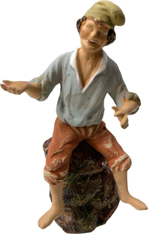 Pastore dormiente seduto statuetta in terracotta artigianale per presepe napoletano da h 12 cm Casa e cucina/Decorazioni per interni/Addobbi e decorazioni per ricorrenze/Decorazioni natalizie/Presepi/Statuine e fondali per il presepe MagiediNatale.it - Altamura, Commerciovirtuoso.it