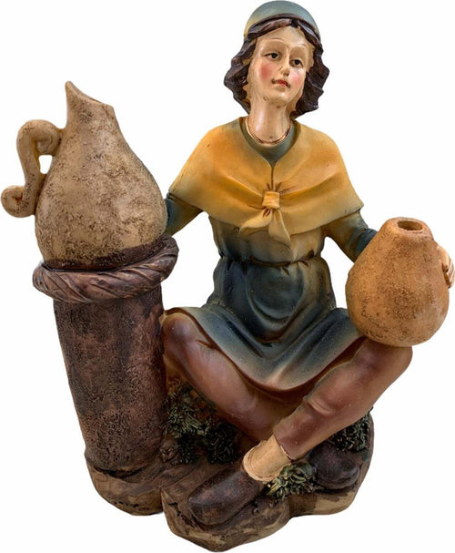 Pastore in poliresina personaggio per presepe seduto con anfore h 15 cm Casa e cucina/Decorazioni per interni/Addobbi e decorazioni per ricorrenze/Decorazioni natalizie/Presepi/Statuine e fondali per il presepe MagiediNatale.it - Altamura, Commerciovirtuoso.it