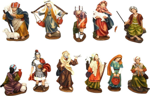 Pastorelli per presepe in poliresina con animali, doni e mestieri 11 soggetti Casa e cucina/Decorazioni per interni/Addobbi e decorazioni per ricorrenze/Decorazioni natalizie/Presepi/Statuine e fondali per il presepe MagiediNatale.it - Altamura, Commerciovirtuoso.it